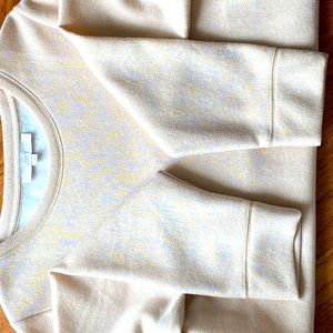 Loft light pink sweater shirt with shimmer